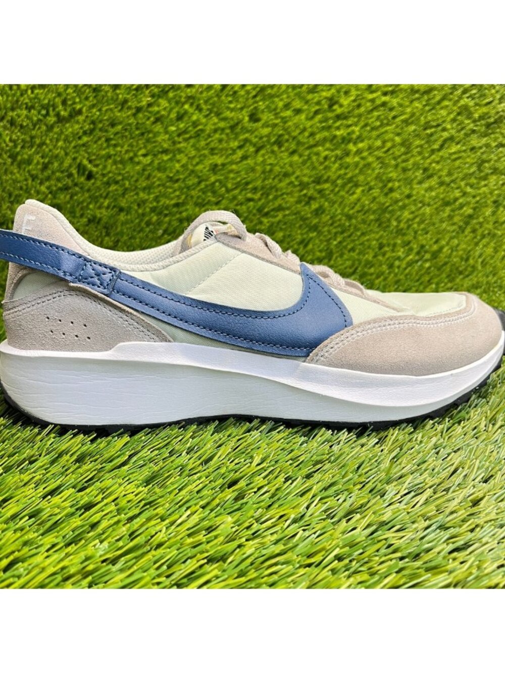 Nike Waffle Debut Womens Size 9.5 Gray Blue Athletic Running Shoes Sneakers
